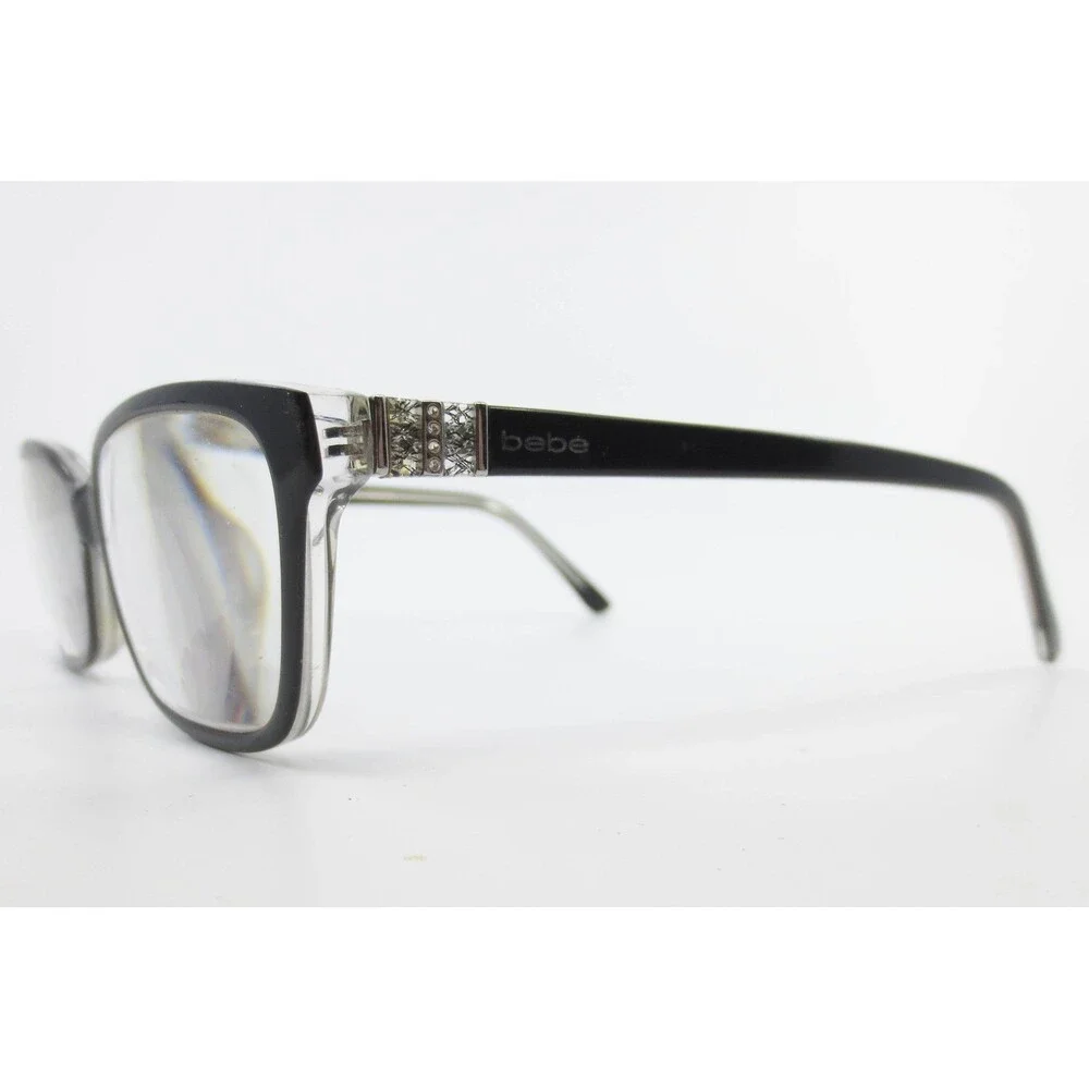 Bebe Love Sick BB5085 Jet Crystal Eyeglasses Frames Black Rhinestone 53-15-135